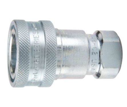 Parker Steel Female Hydraulic Quick Connect Coupling, BSP 1 Female [H8-62-BSPP]; 241-572