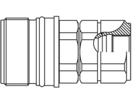 Parker Steel Female Hydraulic Quick Connect Coupling, BSP 1/2 Female [QHPA54-G4X4-C]; 241-577
