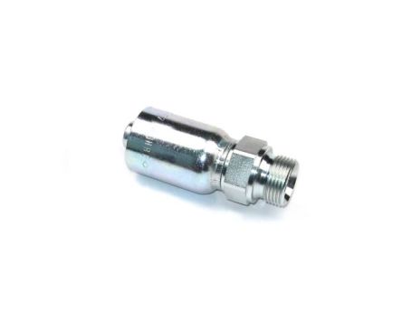 Parker Crimped Hose Fitting 3/4 in Hose to BSPP 3/4-14 Male, 1D977-12-12 [1D977-12-12]; 241-679