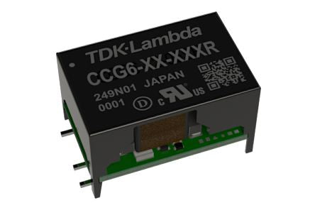 TDK-Lambda CCG DC-DC Converter, 5V dc/ 1.2A Output, 18 → 76 V dc Input, 6W, Surface Mount, -40°C Max Temp +100°C [CCG6-48-05SR]; 242-713