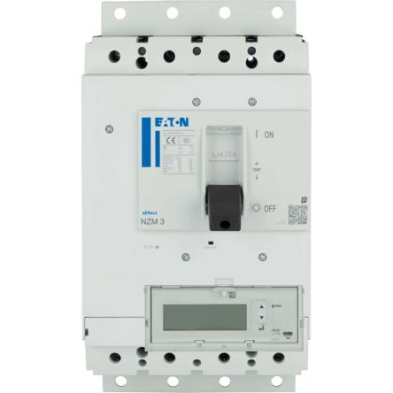 Eaton, Eaton Moeller NZM MCCB Molded Case Circuit Breaker 4P 630A, Breaking Capacity 9 kA, Plug In [192303 NZMH3-4-PX630/VAR-SVE]; 242-922