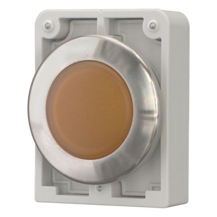 Eaton, Panel Mount Orange LED Indicator, 30mm Cutout, IP67, IP69K, Round [188047 M30I-FL-A]; 242-965