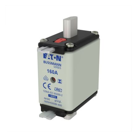 Eaton 160A NH Fuse, 58 x 30 x 79mm, 400V ac [160NHG00BI-400]; 243-315