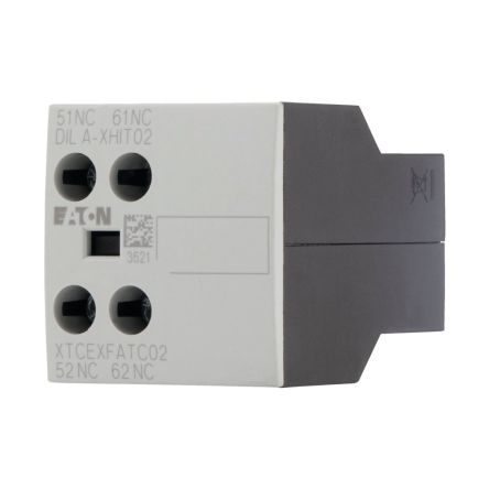 Eaton Auxiliary Contact, 2 Contact, 2 N/C, Front Fastening, DILA [101041 DILA-XHIT02]; 243-495