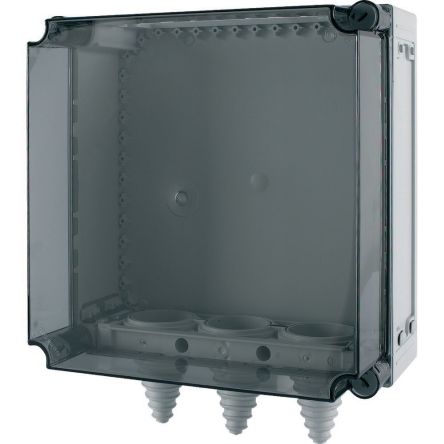Eaton Eaton xEnergy Series Light Grey Plastic General Purpose Enclosure, IP65, IK10, Transparent Lid, 375 x 375 x 225mm [093504 KST44-200]; 243-674