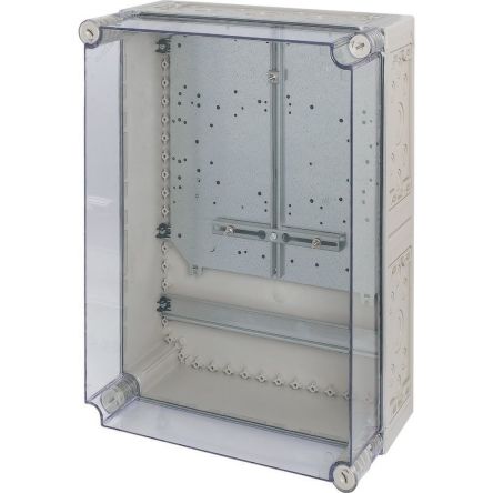 Eaton Eaton xEnergy Series Grey Plastic General Purpose Enclosure, IP65, IK10, Transparent Lid, 225 x 500 x 375mm [098479 ZG/I45E-200]; 243-825