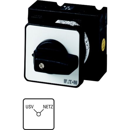 Eaton, 3P 3 Position 90° Changeover Cam Switch, 690V (Volts), 32A, Short Thumb Grip Actuator [098826 T3-2-15542/E]; 243-826