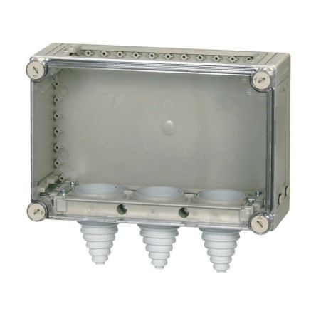 Eaton Eaton xEnergy Series Light Grey Plastic General Purpose Enclosure, IP65, IK10, Transparent Lid, 250x375x150mm [081639 KST43-125]; 243-864