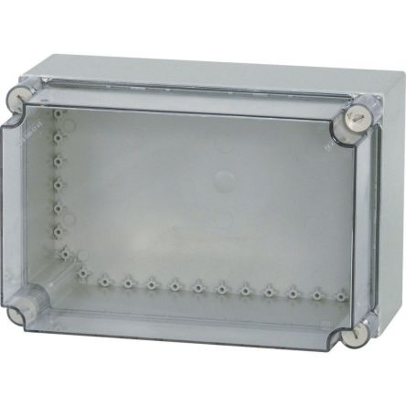 Eaton xEnergy Safety Series Grey Plastic General Purpose Enclosure, IP65, IK10, Transparent Lid, 250 x 375 x 225mm [029392 CI43X-200]; 243-928