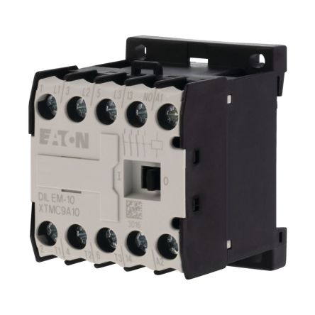 Eaton Contactor, 220 V Coil, 3-Pole, 42 A, 3 kW, 1N/O, 690 V [010325 DILEM-10-G(220VDC)]; 243-969