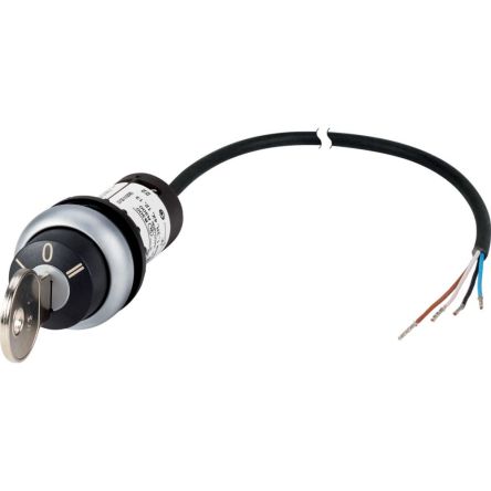 Eaton 3-position Key Switch Head, Momentary, 22.5mm Cutout [186265 C22-WS3-MS1-K11-P62]; 244-407