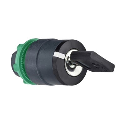 Schneider Electric ZB5AG 2-position Key Switch Head, Momentary, 22.4mm Cutout [ZB5AG6K]; 244-958