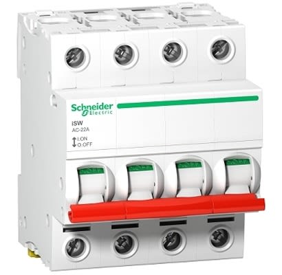 Schneider Electric Fuse Switch Disconnector, 4 Pole, 125A Max Current [SE125SW4]; 244-969