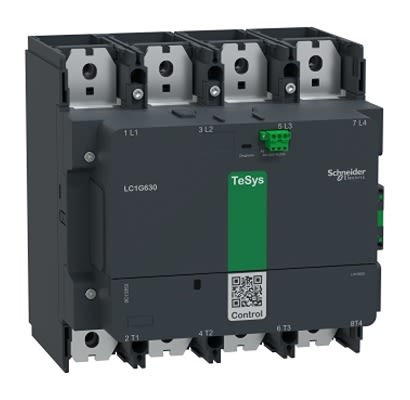 Schneider Electric TeSys TeSyS G Contactor, 250 V Coil, 4-Pole, 630 A, 9.5 W, 4NO, 1 kV [LC1G6304KUEN]; 245-106