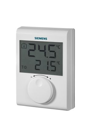 Siemens RDH Wall Mount Thermostat, 90 x 120 x 26.9mm 1 Input, 1 Output Relay, 3 V dc Supply Voltage PID Controller [RDH100 / S55770-T377]; 245-172