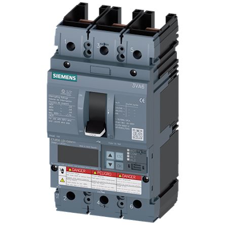 Siemens, Sentron MCCB Molded Case Circuit Breaker 3P 40A, Breaking Capacity 2.5 kA [3VA6140-6KT31-2AA0]; 245-508