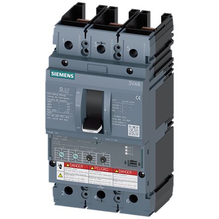 Siemens, Sentron MCCB Molded Case Circuit Breaker 3P 40A, Breaking Capacity 2.5 kA [3VA6140-7HN31-2AA0]; 245-514