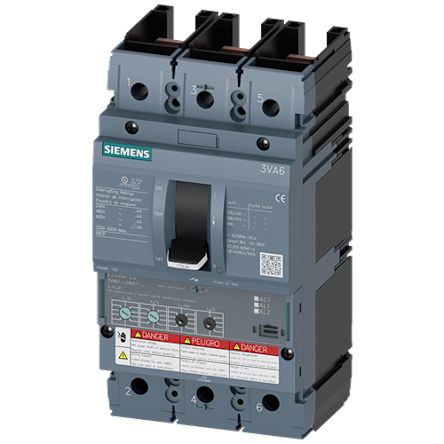 Siemens, Sentron MCCB Molded Case Circuit Breaker 3P 40A, Breaking Capacity 2.5 kA [3VA6140-6HN31-0AA0]; 245-675