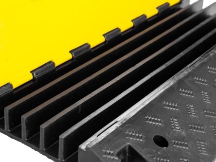 RS PRO 900mm Black/Yellow EV Cable Cover in Rubber, 50mm Inside dia. [0]; 245-800