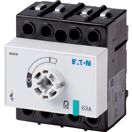 Eaton Fuse Switch Disconnector, 4 Pole, 63A Max Current, 63A Fuse Current [1314009 DCM-63/4-SK+FM]; 245-945
