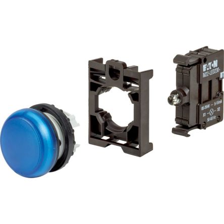 Eaton, Blue LED Indicator, 22.5mm Cutout, IP67, IP69K, Round, 230V ac [132611 M22-L-B-LED230-BVP]; 246-276