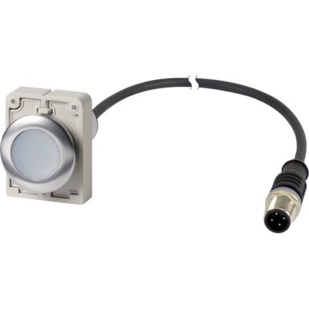 Eaton C30C Series Push Button Switch, Momentary, Spring Return, Cable Mount, 30.5mm Cutout, 1 NO, IP67, IP69K [185986 C30C-FD-W-K10-P5]; 246-416
