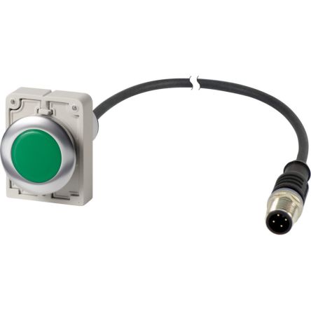 Eaton, Panel Mount Green LED Indicator, 30mm Cutout, Round [186012 C30C-FL-G-24-P5]; 246-422