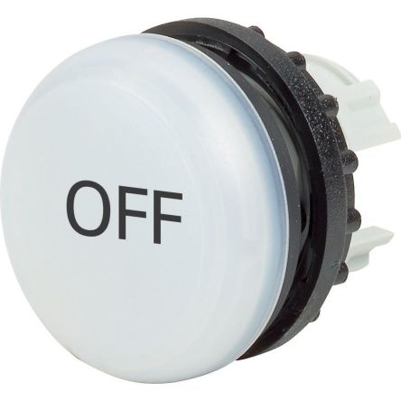 Eaton, Panel Mount White LED Indicator, 22.5mm Cutout, IP67, IP69K, Round [186761 M22-L-W-GB6]; 246-488