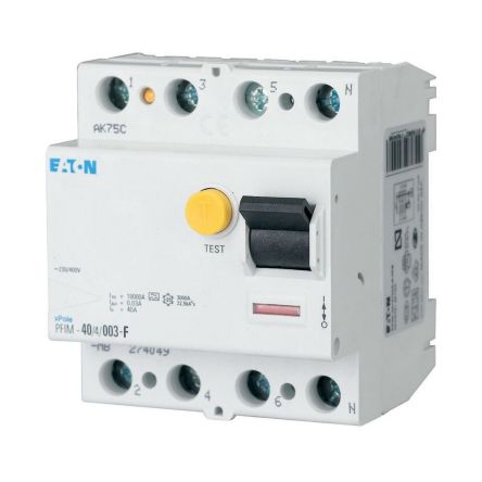 Eaton PFIM RCCB, 25A, 4 Pole, 300mA, Type F, Type S, 230/400V ac [187362 PFIM-25/4/03-S/F]; 246-620