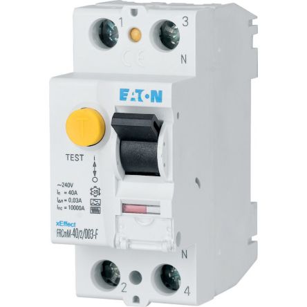 Eaton xEffect RCCB, 40A, 2 Pole, 300mA, Type F, 240V ac [187379 FRCMM-40/2/03-G/F]; 246-626