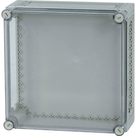 Eaton xEnergy Safety Series Grey Plastic General Purpose Enclosure, IP65, IK10, Flanged, Transparent Lid, 375 x 375 x [017198 CI44-150]; 246-958