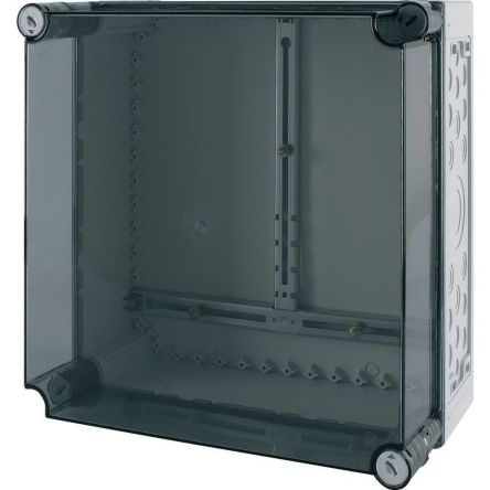 Eaton Eaton xEnergy Series Grey Plastic General Purpose Enclosure, IP65, IK10, Transparent Lid, 375x375x200mm [020270 ZG/I44E-200]; 246-963