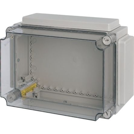 Eaton xEnergy Safety Series Grey Plastic General Purpose Enclosure, IP65, IK10, Transparent Lid, 296 x 421 x 225mm [002242 CI43-200-NA]; 247-006