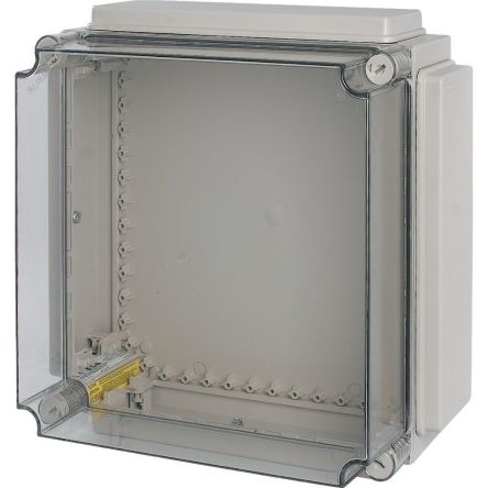 Eaton xEnergy Safety Series Grey Plastic General Purpose Enclosure, IP65, IK10, Transparent Lid, 421 x 421 x 225mm [002249 CI44-200-NA]; 247-008