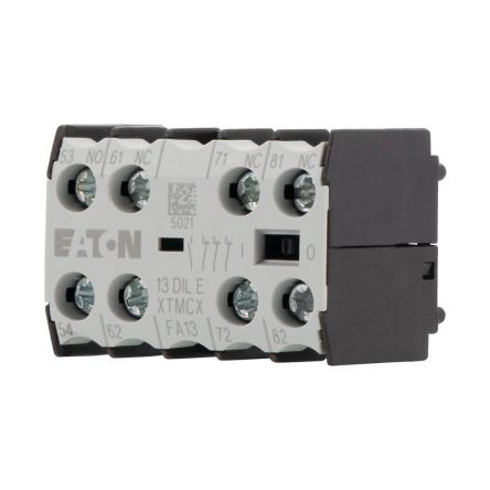 Eaton Auxiliary Contact, 4 Contact, 1 N/O, 3 NC, Front Fastening, DILE [002397 13DILE]; 247-024