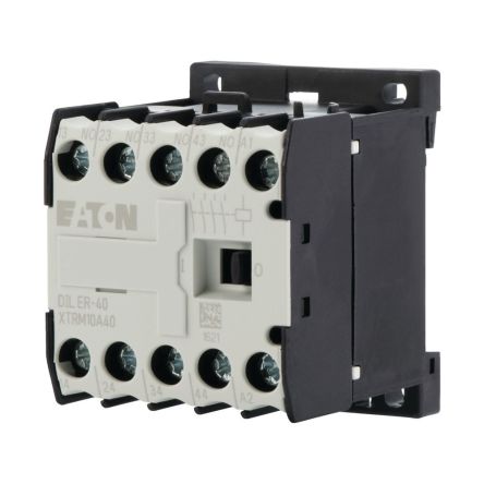 Eaton Moeller DILER DILER Contactor Relay, 48 V Coil, 4-Pole, 6 A, 25 VA, 4NO, 600 V ac [010190 DILER-40(48V50HZ)]; 247-028