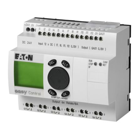 EC4P Series PLC CPU for Use with Machines, 24 V Supply, Digital Output, 12-Input, Analog/Digital Input [106397 EC4P-221-MRAD1]; 247-191