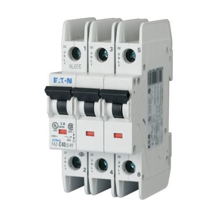 Eaton xEffect FAZ MCB, 3P, 32A Curve B, 415V AC, 60V DC, 15 kA Breaking Capacity [132785 FAZ-B32/3-RT]; 247-900