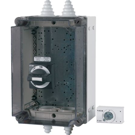 Eaton xEnergy Safety Ci Series Black, Grey Plastic General Purpose Enclosure, IP65, Transparent Lid, 375 x 250 x 225mm [104645 NZM1-XCI43/2-TVD]; 248-018