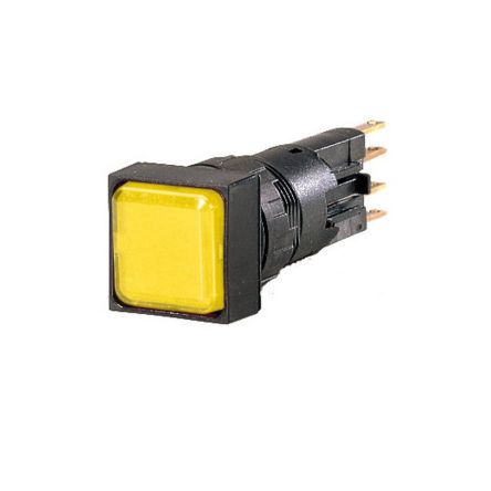 Eaton, Panel Mount Yellow LED Indicator, 16mm Cutout, IP65, Square [087915 Q18LF-GE/WB]; 248-039