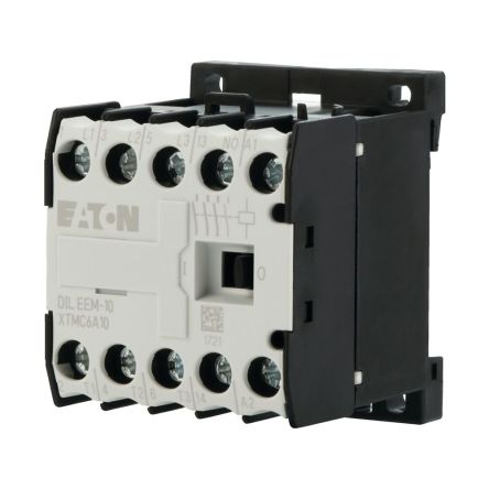 Eaton Contactor, 48 Coil, 3-Pole, 42 A, 3 kW, 1N/O, 690 V [051603 DILEEM-10(48V50HZ)]; 248-159