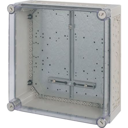Eaton Eaton xEnergy Series Grey Plastic General Purpose Enclosure, IP65, IK10, Transparent Lid, 375x375x150mm [017897 ZG/I44E-150]; 248-188