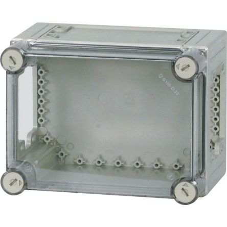 Eaton xEnergy Safety Series Grey Plastic General Purpose Enclosure, IP65, IK10, Transparent Lid, 250 x 187.5 x 175mm [012781 CI23-150]; 248-222