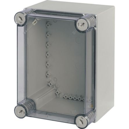 Eaton xEnergy Safety Series Light Grey Plastic General Purpose Enclosure, IP65, IK10, Transparent Lid, 250 x 187.5 x [002212 CI23X-150-NA]; 248-238