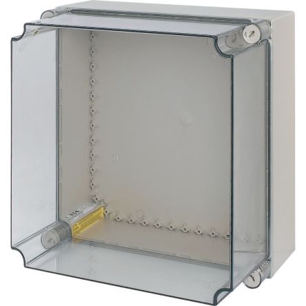 Eaton xEnergy Safety Series Grey Plastic General Purpose Enclosure, IP65, IK10, Transparent Lid, 375 x 375 x 275mm [002224 CI44X-250-NA]; 248-240