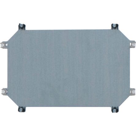 Eaton 0292 Series Galvanised Steel Mounting Plate, 375mm H, 250mm W, 3mm L for Use with Basic Enclosure, Ci43, Ci45, [029201 M3-CI43]; 248-279