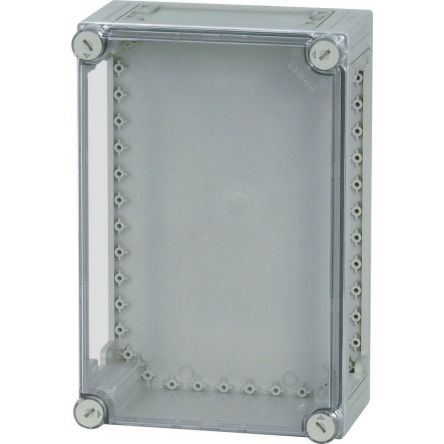 Eaton xEnergy Safety Series Grey Plastic General Purpose Enclosure, IP65, IK10, Flanged, Transparent Lid, 250 x 375 x [017527 CI43-125]; 248-301