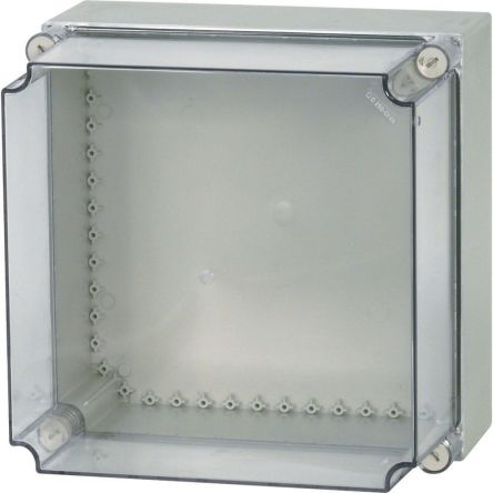 Eaton xEnergy Safety Series Grey Plastic General Purpose Enclosure, IP65, IK10, Transparent Lid, 375 x 375 x 275mm [038884 CI44X-250]; 248-320
