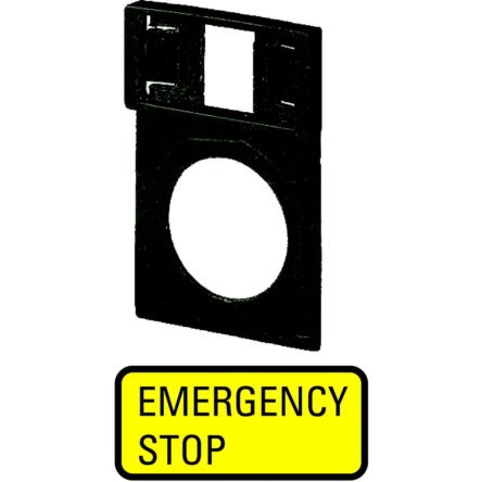 Eaton Legend Plate for Use with Pushbutton, Emergency Stop, Emergency Stop [063261 Q25TGE-299]; 248-379