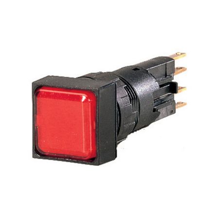 Eaton, Panel Mount Red LED Indicator, 16mm Cutout, IP65, Square [089104 Q25LF-RT/WB]; 248-422